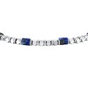 Luca Barra - Bracciale Uomo Acciaio - Ematite - Pietre Lapis