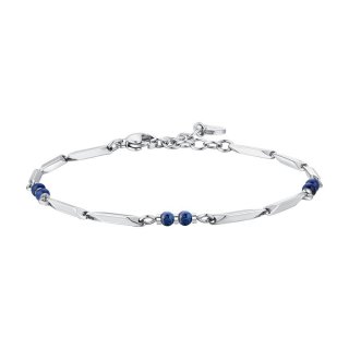 Luca Barra - Bracciale Uomo - Acciaio - Pietre Lapis