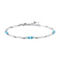 Luca Barra - Bracciale Uomo - Acciaio - Pietre Turchesi