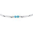 Luca Barra - Bracciale Uomo - Acciaio - Pietre Turchesi