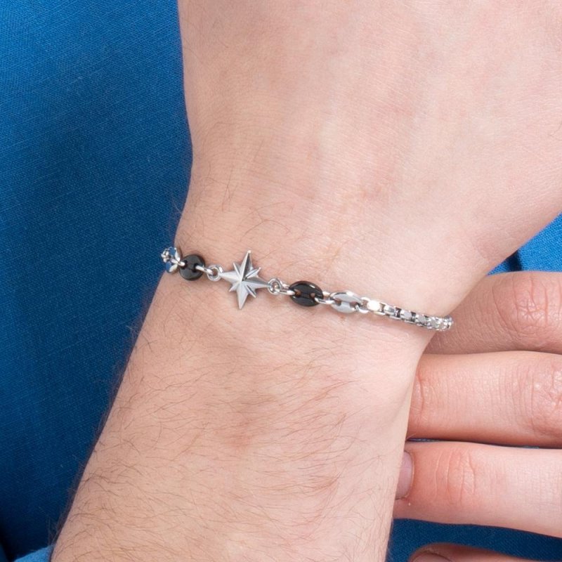 Luca Barra - Bracciale Uomo - Acciaio - Rosa Dei Venti