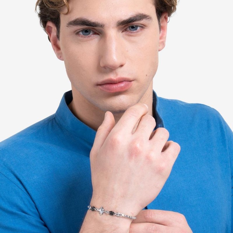Luca Barra - Bracciale Uomo - Acciaio - Rosa Dei Venti