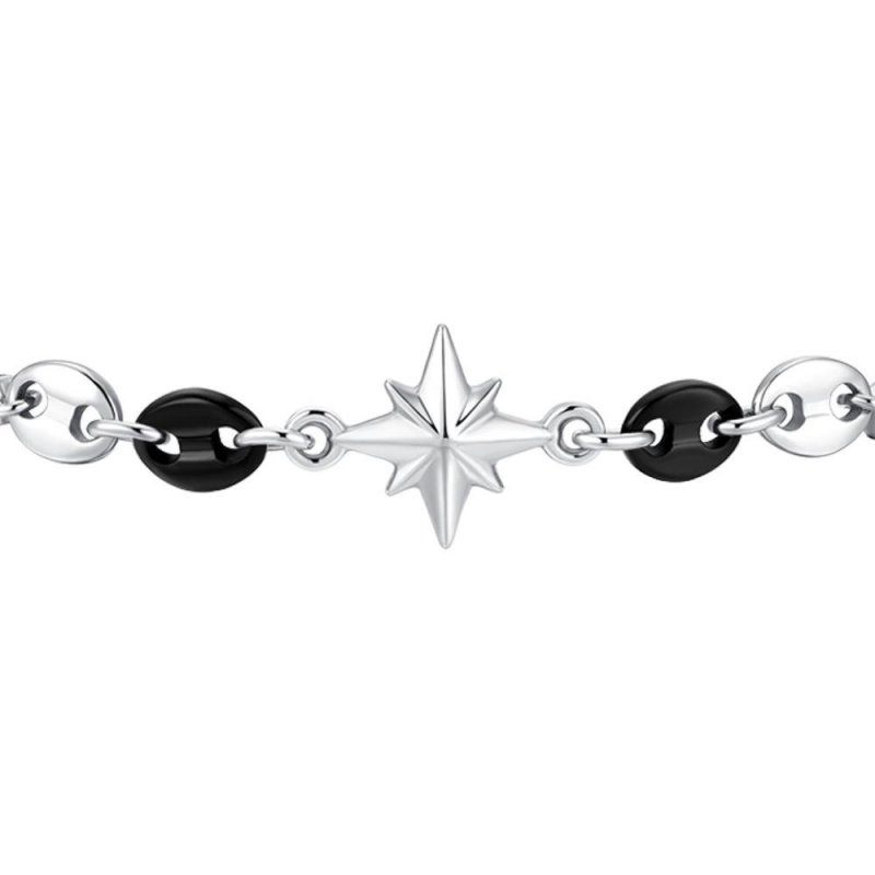 Luca Barra - Bracciale Uomo - Acciaio - Rosa Dei Venti