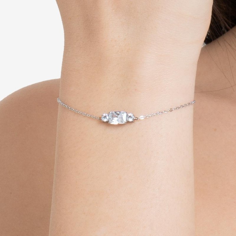 Luca Barra - Bracciale Donna Acciaio - Zirconi Bianchi - Eleganza