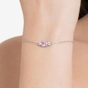 Luca Barra - Bracciale Donna - Acciaio - Zirconi Rosa E Bianchi