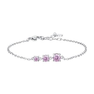 Luca Barra - Bracciale Donna - Acciaio - Zirconi Rosa