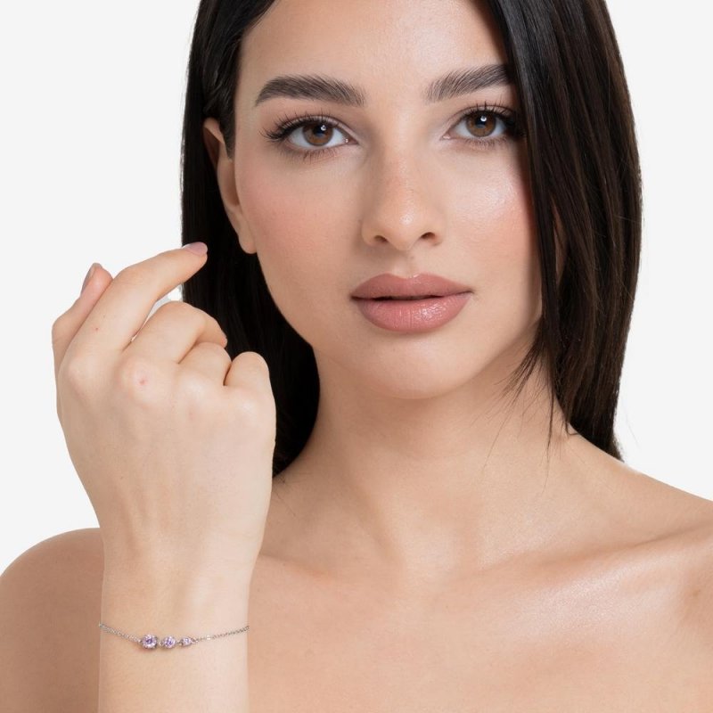 Luca Barra - Bracciale Donna - Acciaio - Zirconi Rosa