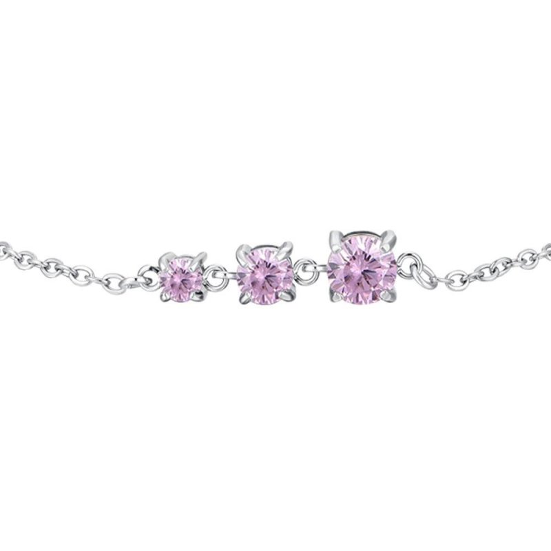 Luca Barra - Bracciale Donna - Acciaio - Zirconi Rosa