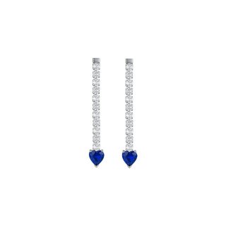 Luca Barra - Orecchini Tennis Donna - Acciaio - Cristalli Bianchi Blu
