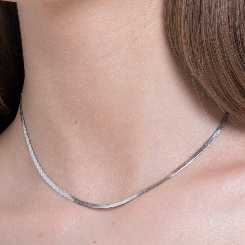 Luca Barra - Collana Snake Donna - Acciaio - Elegante