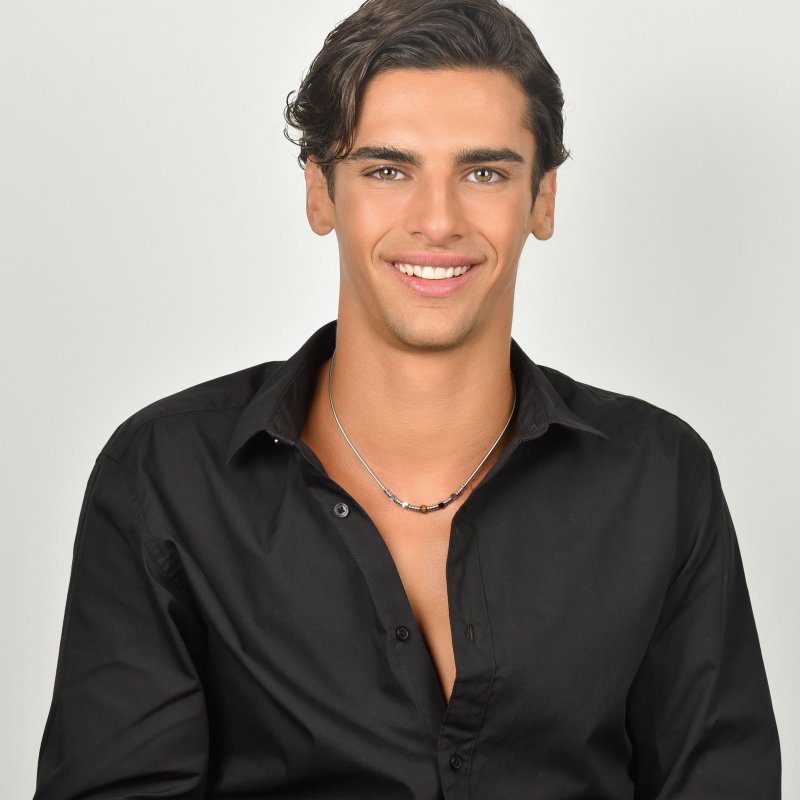 Luca Barra - Collana Uomo Acciaio - Pietre Occhio Di Tigre