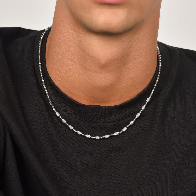 Luca Barra - Collana Uomo Acciaio - Elegante - Versatile