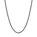 Luca Barra - Collana Uomo Acciaio - Perle Nere - Elegante