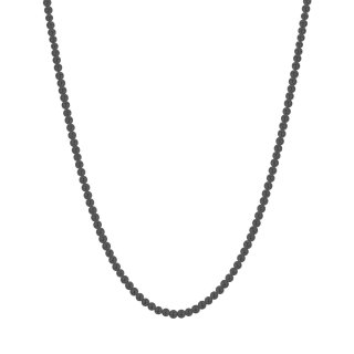 Luca Barra - Collana Uomo Acciaio - Perle Nere - Elegante