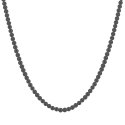 Luca Barra - Collana Uomo Acciaio - Perle Nere - Elegante