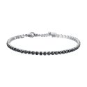 Luca Barra - Bracciale Tennis Uomo - Acciaio - Cristalli Neri