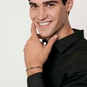 Luca Barra - Bracciale Tennis Uomo - Acciaio - Cristalli Neri E Bianchi
