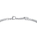 Luca Barra - Bracciale Tennis Uomo - Acciaio - Cristalli Neri E Bianchi