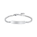 Luca Barra - Bracciale Tennis Bambina - Acciaio - Cristalli Bianchi