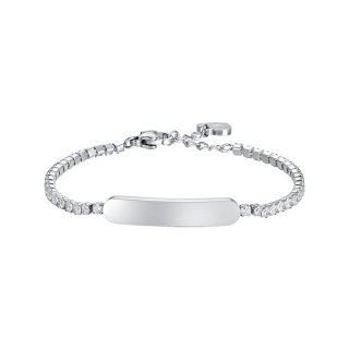 Luca Barra - Bracciale Tennis Bambina - Acciaio - Cristalli Bianchi