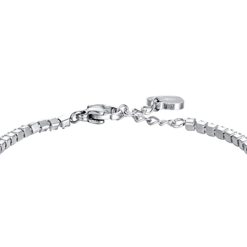 Luca Barra - Bracciale Tennis Bambina - Acciaio - Cristalli Bianchi