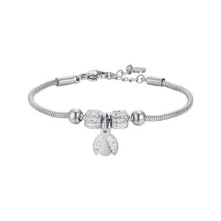 Luca Barra - Bracciale Bambina - Acciaio - Cristalli Bianchi
