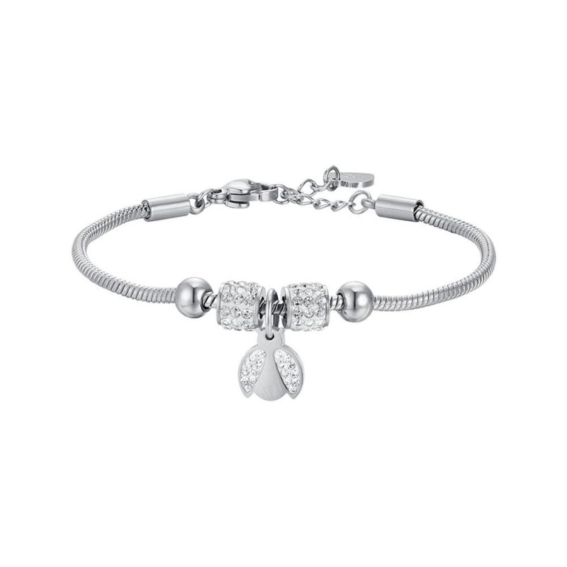 Luca Barra - Bracciale Bambina - Acciaio - Cristalli Bianchi