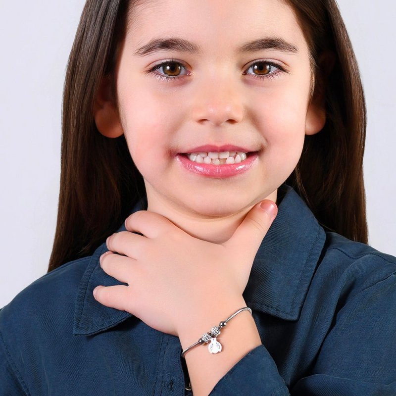 Luca Barra - Bracciale Bambina - Acciaio - Cristalli Bianchi