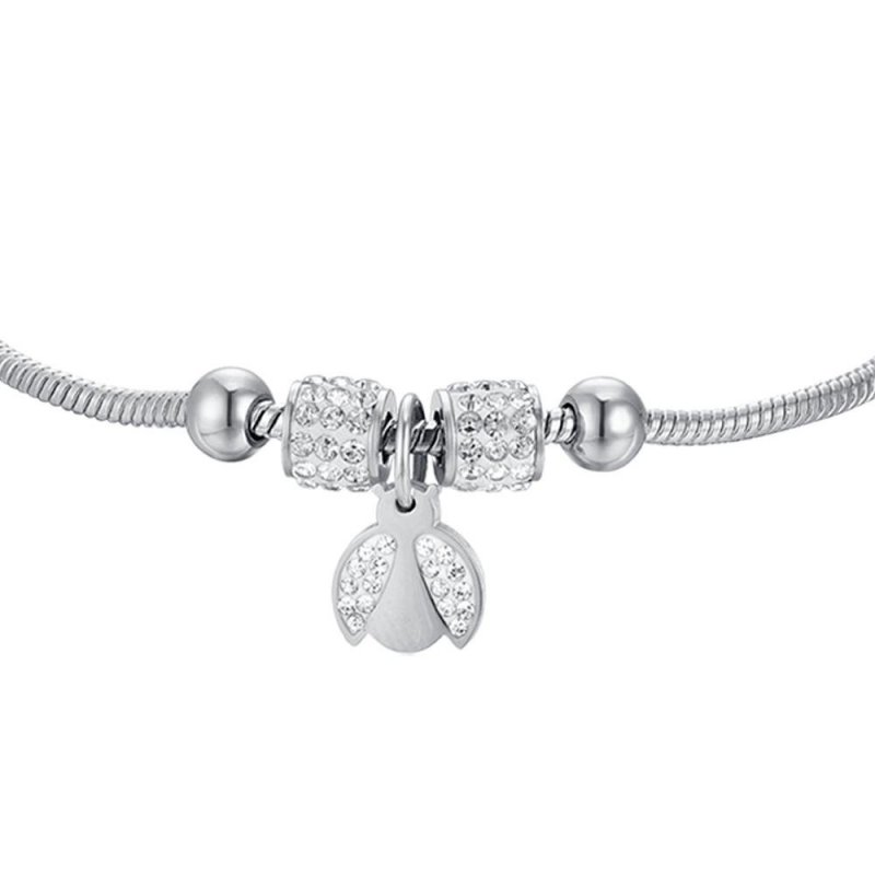 Luca Barra - Bracciale Bambina - Acciaio - Cristalli Bianchi