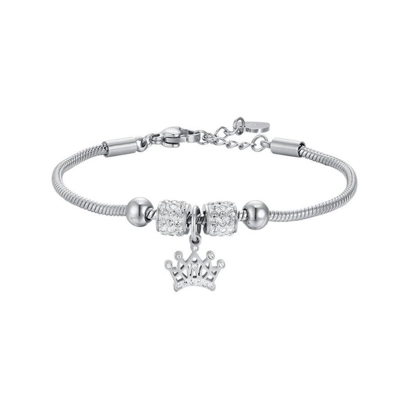 Luca Barra - Bracciale Bambina - Acciaio - Cristalli Bianchi