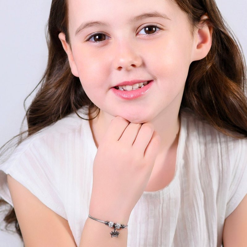 Luca Barra - Bracciale Bambina - Acciaio - Cristalli Bianchi
