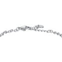 Luca Barra - Bracciale Bambina - Acciaio - Fiore Smalto Rosa Bianco