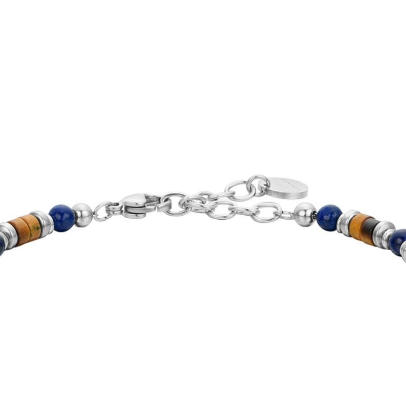Luca Barra - Bracciale Uomo Acciaio - Lapis - Occhio Di Tigre