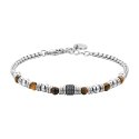 Luca Barra - Bracciale Uomo Acciaio - Occhio Di Tigre - Eleganza