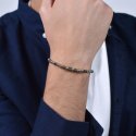 Luca Barra - Bracciale Uomo Acciaio - Occhio Di Tigre - Eleganza