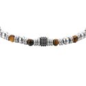 Luca Barra - Bracciale Uomo Acciaio - Occhio Di Tigre - Eleganza