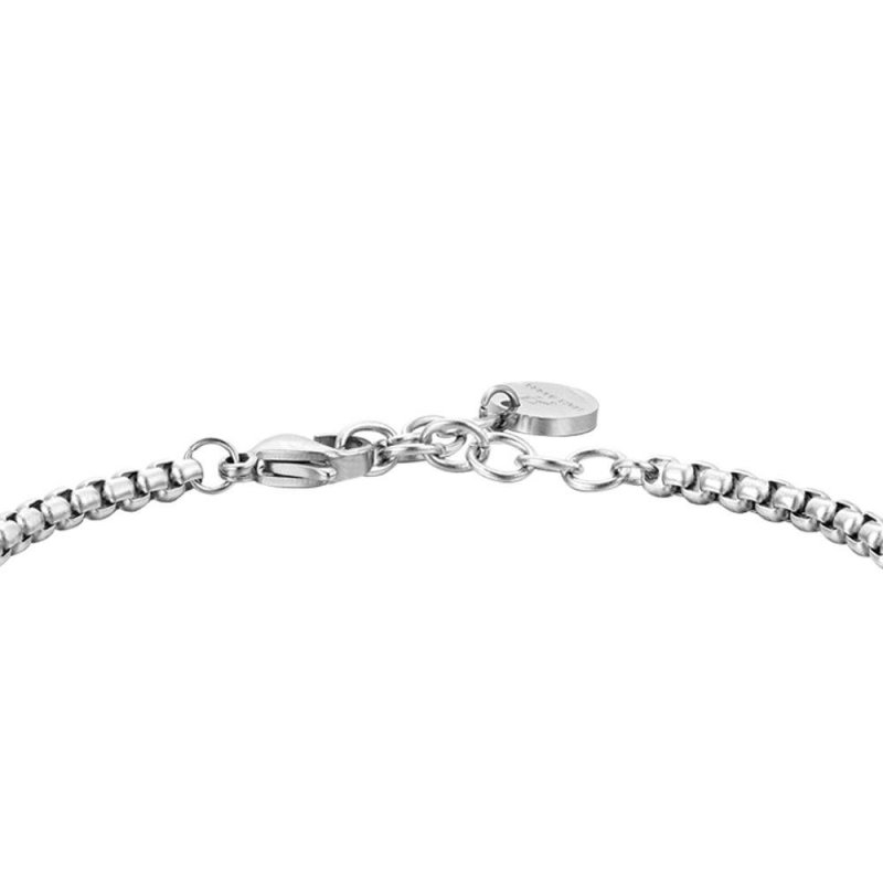 Luca Barra - Bracciale Uomo Acciaio - Occhio Di Tigre - Eleganza