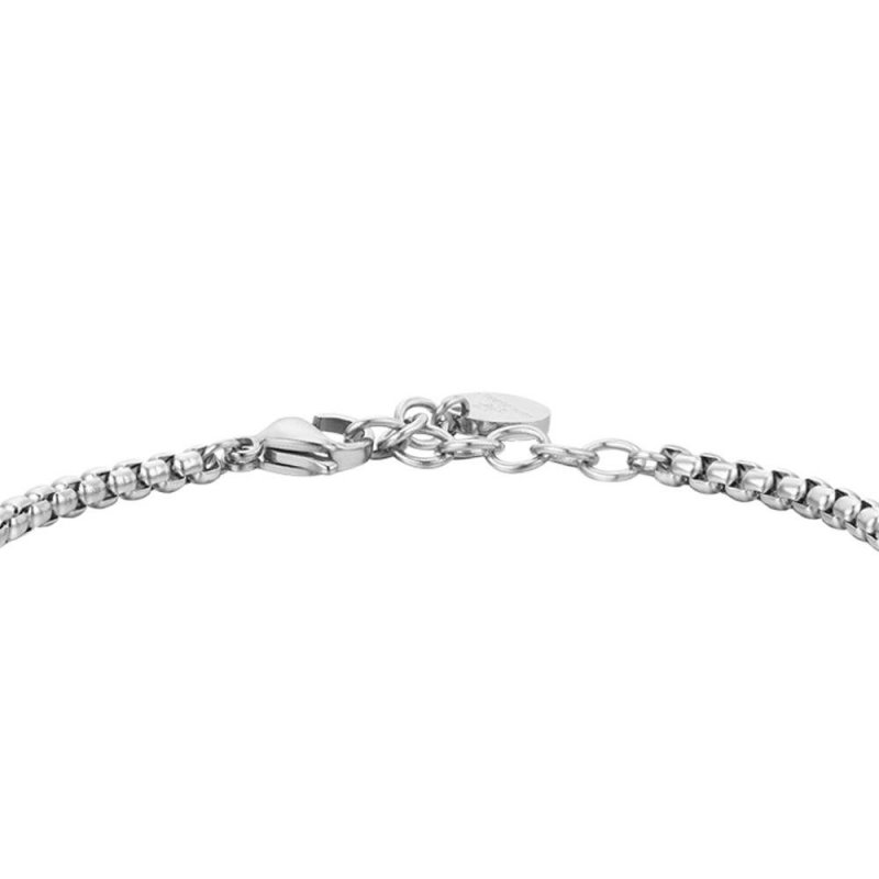 Luca Barra - Bracciale Uomo Acciaio - Pietre Turchesi - Design Moderno