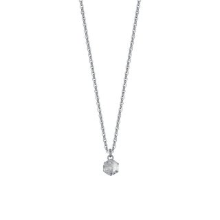 Luca Barra - Collana Donna Acciaio - Zircone Bianco - 40+5Cm