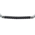 Luca Barra - Bracciale Uomo Acciaio - Piastra Ip Nero - Ematite