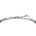 Luca Barra - Bracciale Uomo Acciaio - Piastra Ip Nero - Ematite