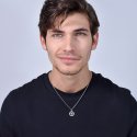 Luca Barra - Collana Uomo Acciaio - Rosa Dei Venti - Cristallo Nero