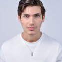 Luca Barra - Collana Uomo Acciaio - Ancora - Ip Rose