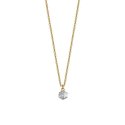 Luca Barra - Collana Donna Acciaio - Zircone Bianco - Ip Gold