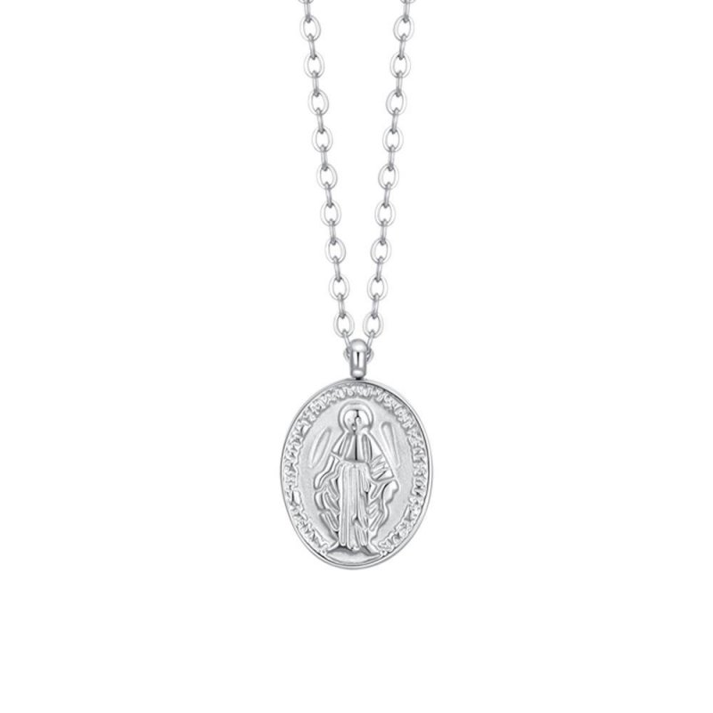 Luca Barra - Collana Donna Acciaio - Medaglietta Madonnina Miracolosa