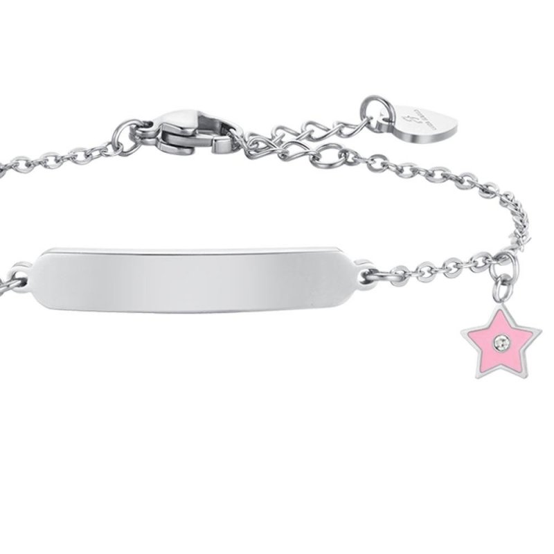 Luca Barra - Bracciale Bambina - Acciaio - Smalto Rosa