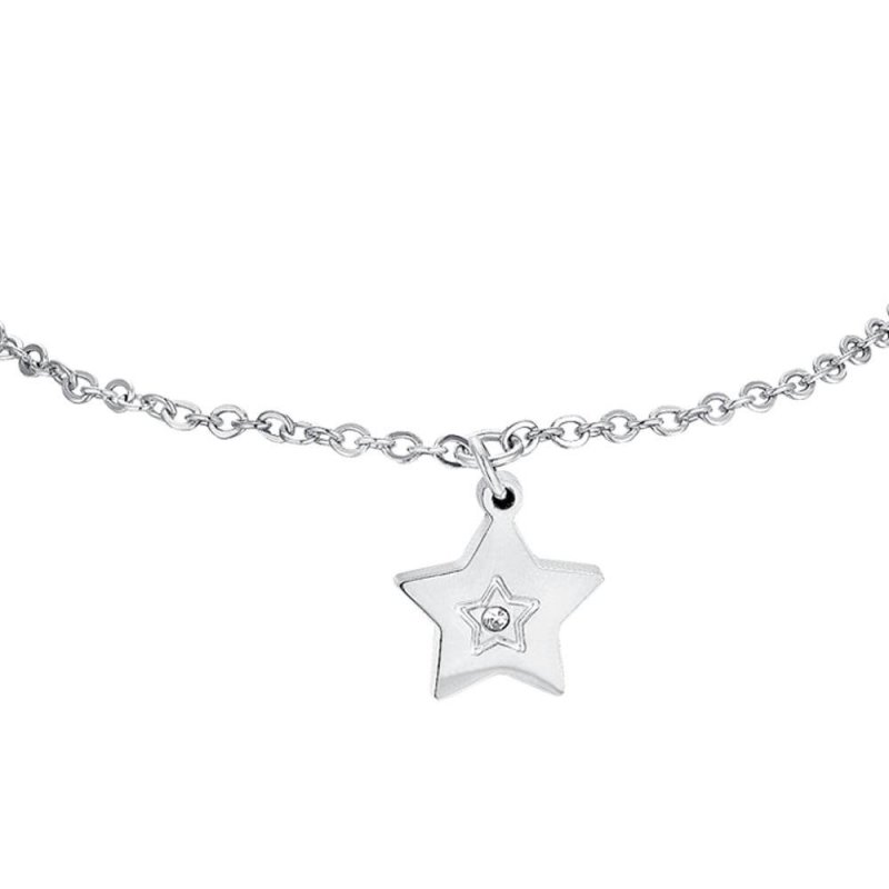 Luca Barra - Bracciale Bambina Stella - Acciaio - Cristallo Bianco