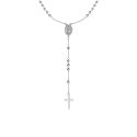 Luca Barra - Collana Rosario Donna - Acciaio - Sfere 3Mm