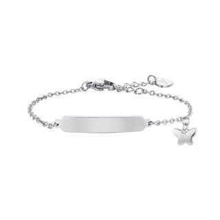 Luca Barra - Bracciale Bambina Farfalle - Acciaio - Piastra