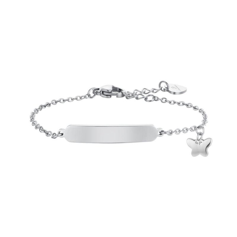 Luca Barra - Bracciale Bambina Farfalle - Acciaio - Piastra